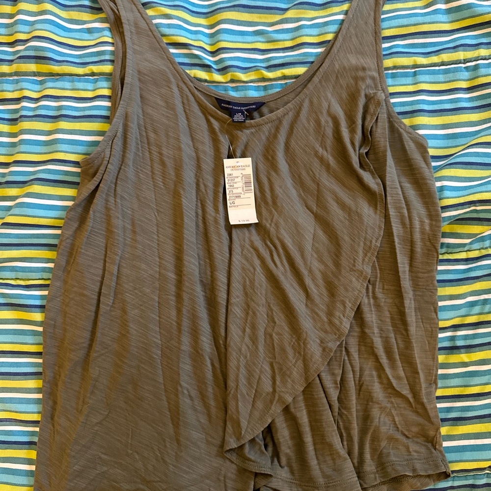American Eagle Outfitters Olive Tank Top